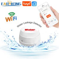 Датчик утечки воды EARYKONG с Wi-Fi, смарт-детектор утечки, с оповещением, управлением через приложение 1005001675608013