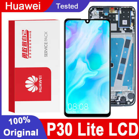 Дисплей для Huawei P30 Lite Nova 4e, ЖК-дисплей с сенсорным экраном и дигитайзером в сборе, оригинальный, протестированный, сменный, для MAR-LX1, LX2, AL01, 2312*1080 1005001683081455