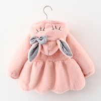 Куртка Детская плюшевая с кроличьими ушками, Осень-Зима Милые для девочек принцесс 1005001689079769