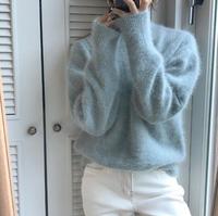 Корейский модный Женский вязаный свитер JSXDHK, джемпер, осенне-зимний, из норкового кашемира, мягкий, теплый, с длинным рукавом, универсальный, пуловер, женский 1005001692756139