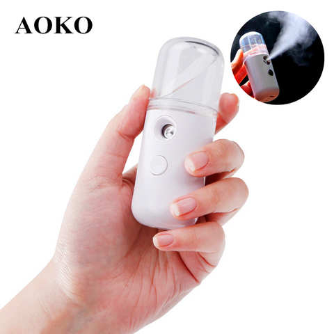 AOKO портативный мини-распылитель для освежения кожи, увлажняющий увлажнитель, инструмент для ухода за кожей, зарядка через USB 1005001698123130
