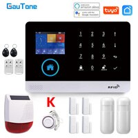 Система сигнализации GauTone для умного дома, Wi-Fi GSM, с датчиком движения, беспроводная сирена, ночное видение, IP-камера с поддержкой Alexa 1005001699313722