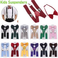 Подтяжки детские с галстуком-бабочкой, однотонные, регулируемые, 1 шт. 1005001700049843