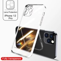 Защитный силиконовый чехол для телефона iPhone 12 11 Pro Max 12 Mini, ультратонкая прозрачная задняя крышка для iPhone 12 Pro SE 2020, чехлы 1005001711635010