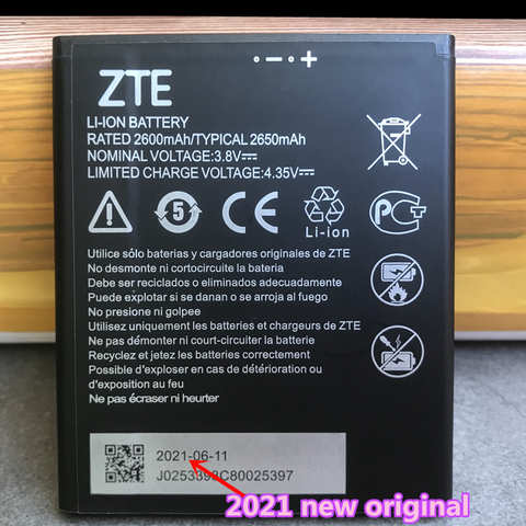 Новый оригинальный аккумулятор 2650 мАч Li3826T43P4h695950 для ZTE Blade A5 2019 , Blade A3 2020 мобильный телефон 1005001714037259