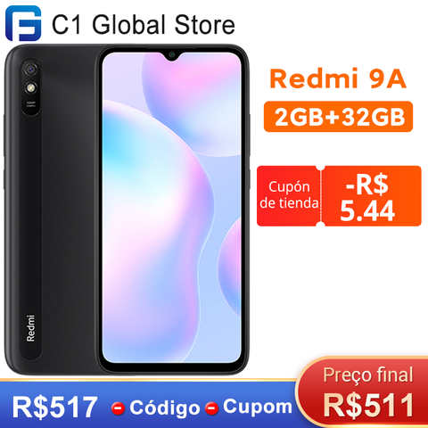 Смартфон Xiaomi Redmi 9A, 2 Гб, 32 ГБ, Восьмиядерный процессор MTK Helio G25, дисплей 6,53 дюйма, камера 13 МП с искусственным интеллектом, 5000 мАч, Redmi 9 A 1005001721568388