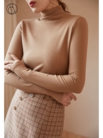 Женский однотонный пуловер-водолазка DUSHU, Повседневный свитер-водолазка с длинными рукавами, весна-зима 2021 1005001723083409