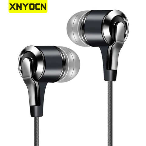 Xnyocn Universal 3.5mm In-Ear 1.2m Sport Gaming Headset Проводное управление шумоподавление Басовые наушники Проводные наушники для Xiaomi Huawei Honor Смартфон с микрофоном 1005001727354695
