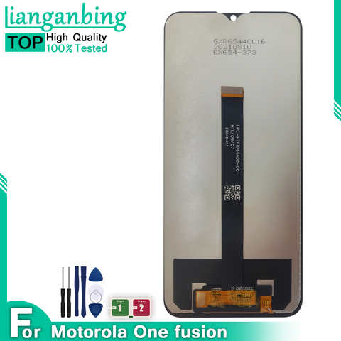 Оригинальный ЖК-дисплей 6,5 дюйма для Motorola One Fusion XT2073-2, ЖК-дисплей с сенсорным экраном и дигитайзером в сборе, замена для Motorola One Fusion LCD 1005001732905056