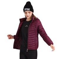 SANTELON зимняя женская теплая стеганая куртка, тонкая короткая парка, уличная одежда, сверхлегкая спортивная верхняя одежда, портативный магазин в сумке 1005001797587428
