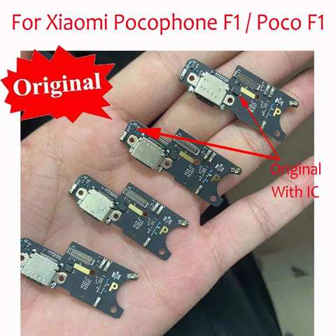 Оригинальная зарядная плата с USB-портом для Xiaomi Pocophone F1 / Poco F1, док-разъем с гибким кабелем для микрофона 1005001802423188