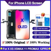 Оригинальный GX для iPhone X OLED XR Замена ЖК-Экрана OEM GX Жесткий Мягкий OLED для iPhone XS MAX 11 PRO 12 дисплей экран 1005001804870359