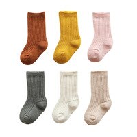 Зимние хлопковые утепленные детские носки, детские теплые носки-трубы, однотонные носки в полоску для маленьких мальчиков и девочек, недорогие детские носки 1005001808540506