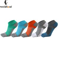 VERIDICAL носки из чистого хлопка с пятью пальцами мужские спортивные дышащие удобные формирующие антифрикционные мужские носки с пальцами ЕС 38-44 1005001828442173