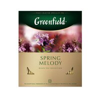 Чай Greenfield Spring Melody в пакетиках черный с ароматом фруктов и душистых трав 1,5*100 1005001836267671