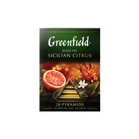 Чай черный Greenfield Sicilian Citrus в пирамидках, с ароматом апельсина 20*1,8г 1005001836964175