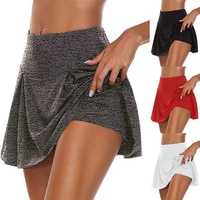 Женская спортивная быстросохнущая Однотонная юбка для тенниса, танцев, фитнеса, бега, Спортивная юбка для активного отдыха, йоги, фитнеса, 2022 1005001846118230