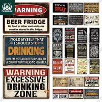 Putuo Decor Drink Vintage Metal жестяная табличка с надписью забавное пиво для питья вина Lover для бара, паба, клуба, кухни, дома, мужская пещера, настенный декор 1005001848429729