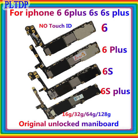 Материнская плата для iphone 6 6plus 6s 6splus 7 Plus 8 Plus, 100% оригинальная разблокированная, без Touch ID, Бесплатная логическая плата icloud, полные чипы Te 1005001859603035