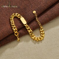 Овальный браслет Nextvance из нержавеющей стали золотого цвета с буквами модные подвески с буквами букв алфавита кубинские браслеты-цепочки для женщин и мужчин 1005001864146994