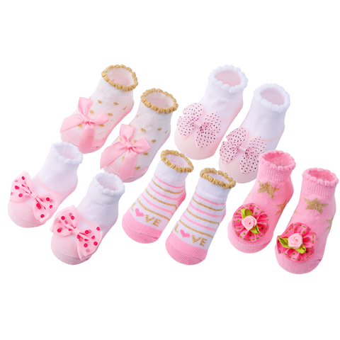 5 парт/лот для новорожденных, Детские хлопковые милые короткие носки, аксессуары для одежды для 0-6,6-12,12-24 мес. 1005001873955253