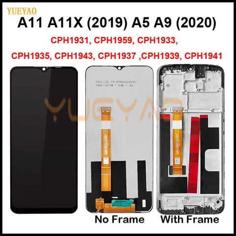 Черный ЖК-дисплей для Oppo A11 / A11x 2019 / A5 / A9 (2020) cphc2 CPH1939 cphdf, ЖК-дисплей с зеркальным корпусом 1005001875767208