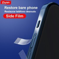 ZiYan ультратонкая наклейка, прозрачная матовая боковая пленка для телефона iPhone 12, 13 Pro Max, защитная рамка, Гидрогелевая пленка из ТПУ для i13 Mini 1005001876678110