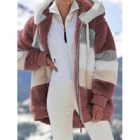 Женская плюшевая куртка на молнии с карманами 1005001896255257