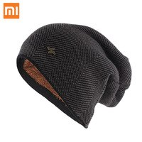 Зимняя теплая шапка Xiaomi Mijia для женщин и мужчин, вязаные повседневные облегающие шапки, шапочки, бархатные плотные шапки, уличная шапка для велоспорта, лыжного спорта 1005001900395543