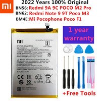 100% оригинальный сменный аккумулятор BN56 для Xiaomi Mi Redmi Note9 Note 9 9T 9A 9C Pocophone Poco F1 POCO M2 Pro M3 1005001929197636