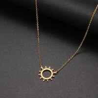 Ожерелье DOTIFI из нержавеющей стали 316L, лучшие круглые ожерелья с асимметричным солнцем, ожерелья с круглым кулоном для женщин, ювелирные изделия, подарки 1005001933335407
