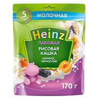 Каша Heinz Лакомая рисовая абрикос-чернослив 170г с 5 месяцев 1005001936183331