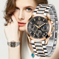 LIGE 2021 новые модные часы женские креативные стальные женские часы с браслетом женские водонепроницаемые часы Relogio Feminino 1005001946306826