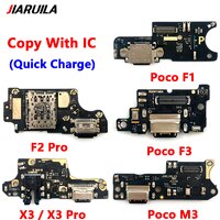 Испытанная USB зарядная плата док-станция соединитель микрофонная плата гибкий кабель для Xiaomi Poco F1 F2 F3 F4 M3 M4 M5s X3 X4 Pro GT 4G 1005001954321402