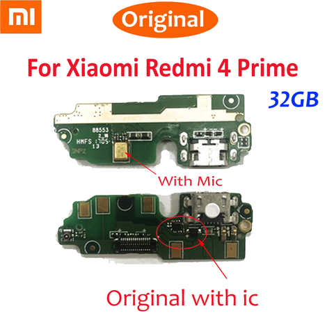 Оригинальная зарядная плата с USB-портом для Xiaomi Redmi 4 Prime, 3 ГБ + 32 ГБ, док-разъем с микрофоном, гибкий кабель 1005001957960683