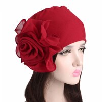 Женские Новый стиль красивые тюрбан с цветком, одежда из эластичной ткани голова Кепка шапка мусульманский головной обруч шарф шапка женская одежда для купания, аксессуары для волос 1005001976566052