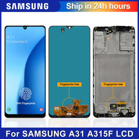 AAA + качественный ЖК-дисплей для Samsung Galaxy A31, с рамкой и сенсорным дигитайзером в сборе для Samsung A315 A315F, замена экрана 1005001976616431