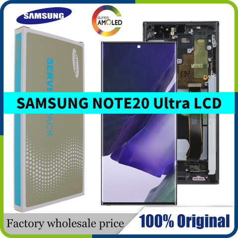 Оригинальный AMOLED Note 20 Ultra LCD для Samsung Galaxy Note20 Ultra дисплей SM-N985F N985F/DS N986B 5G сенсорный экран дигитайзер 1005001983220146