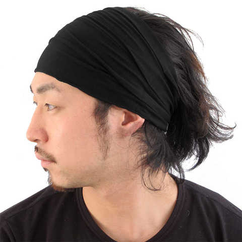 Однотонная широкая хлопковая Спортивная повязки на голову для йоги для женщин мужчин легкая японская бандана эластичная повязка для волос тюрбан аксессуары Головные уборы 1005001995297051