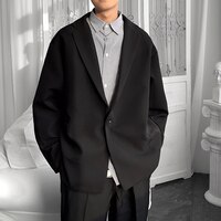 2022 новый роскошный классический черный синий хаки японский стиль мужские повседневные блейзеры осень весна модный бренд свободный длинный костюм 1005001997725802