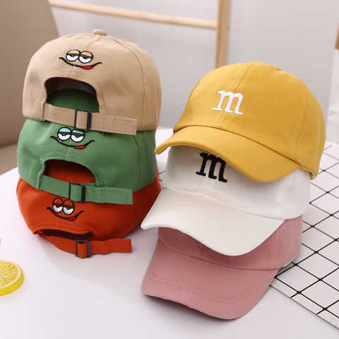 Детская бейсболка для девочек и мальчиков, шляпы от солнца, шапка в стиле хип-хоп с вышивкой букв м, кепки для детей 1-6-8-12-15 лет 1005002002328264