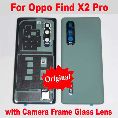 Задняя крышка корпуса X2Pro 6,7 дюйма для Oppo Find X2 Pro, батарейный отсек, задняя крышка мобильного телефона с рамкой для камеры, стекло объектива, оригинал 1005002018475954