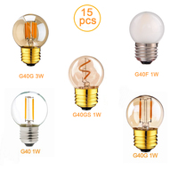 Светодиодная мини-лампочка накаливания Edison G40, винтажный декоративный шнурок с лампочками накаливания теплого белого света 2200K, 1 Вт, 3 Вт, E26, E27 1005002018980540