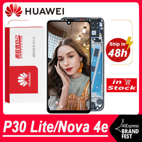 Дисплей для Huawei P30 Lite / Nova 4e, ЖК-дисплей с сенсорным экраном и дигитайзером в сборе, MAR-LX1, LX2, AL01, 100% протестированный, сменный, 2312*1080 1005002043711932