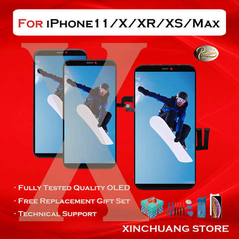ЖК-дисплей для iPhone X XR XS MAX 11 12 Pro, сменный сенсорный экран с OLED-экраном 3D, без битых пикселей 1005002063253593
