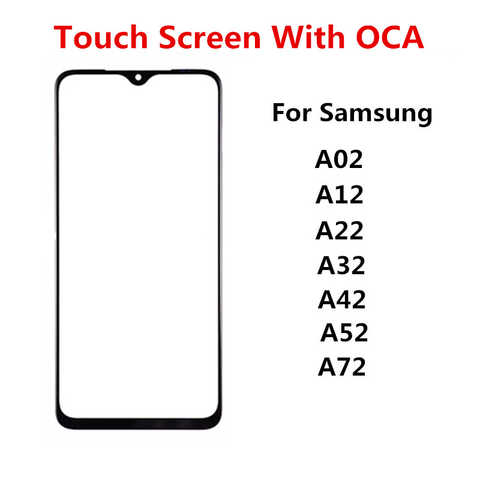 Внешний экран для Samsung Galaxy A02, A12, A22, A32, A42, A52, A72, передняя сенсорная панель, ЖК-дисплей, стеклянная крышка, ремонт, сменные детали + OCA 1005002073100984