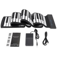 Электронное пианино с 88 клавишами, MIDI и зарядка через USB, портативное гибкое АБС-пластик, мягкая силиконовая клавиатура, цифровое пианино с рупором и педалью сустейн 1005002089452634