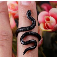 Кольца с черным покрытием в виде змеи для мужчин и женщин 1005002090042060