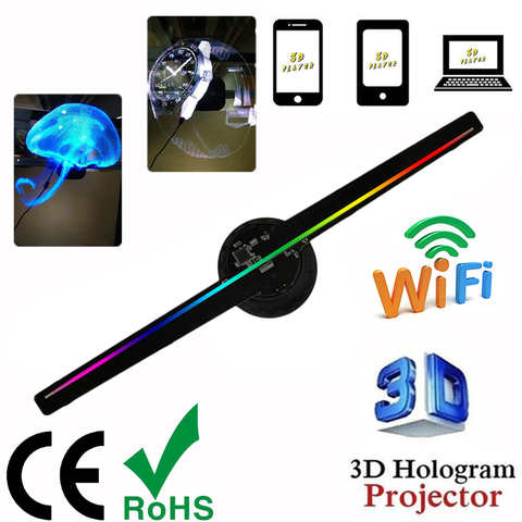 3d веер голограмма проектор Wifi 3d дисплей рекламный светильник светодиодный знак голографическая лампа рекламный дисплей проектор логотипа 1005002095359125