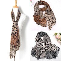 Модный шарф "Леопард", новая корейская мода, шифоновый шарф накидка платок палантин шарфы палантины для женщин элегантные длинные шеи для защиты от солнца, большие 1005002110882934